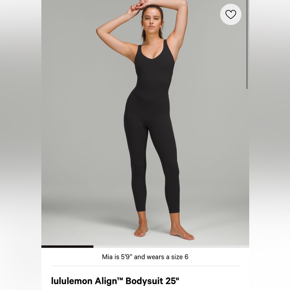lululemon Align™ Black Bodysuit 25"